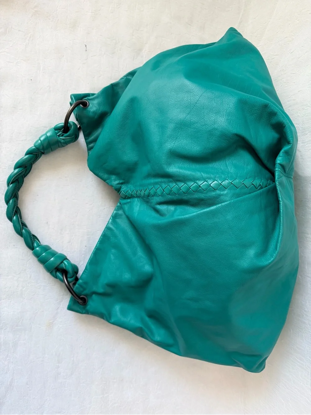 Bottega Veneta Aquilone Fortune Cookie Intrecciato Leather Hobo Bag